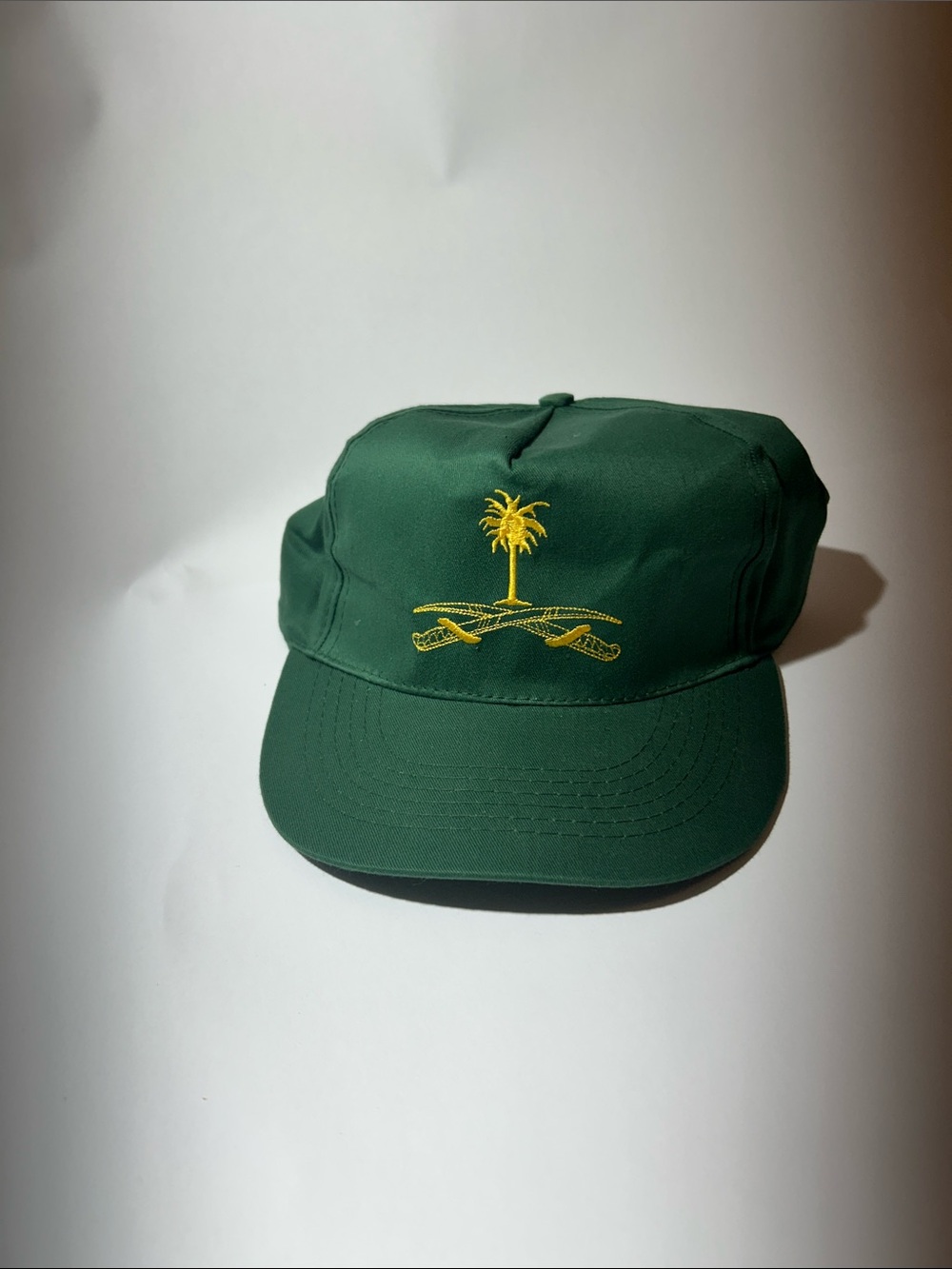 Emblem of Saudi Arabia Embroidered Cap Two Crossed Swords and Palm Tree
